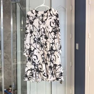 Black and white patterned dress